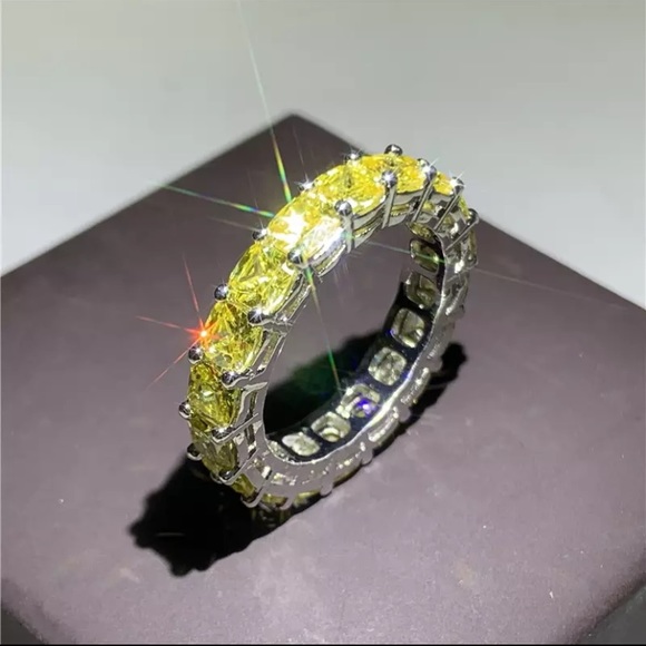 Men's Sparkle Bling Band Diamond Wedding Eternity Bands Ice Ring - Picture 3 of 13